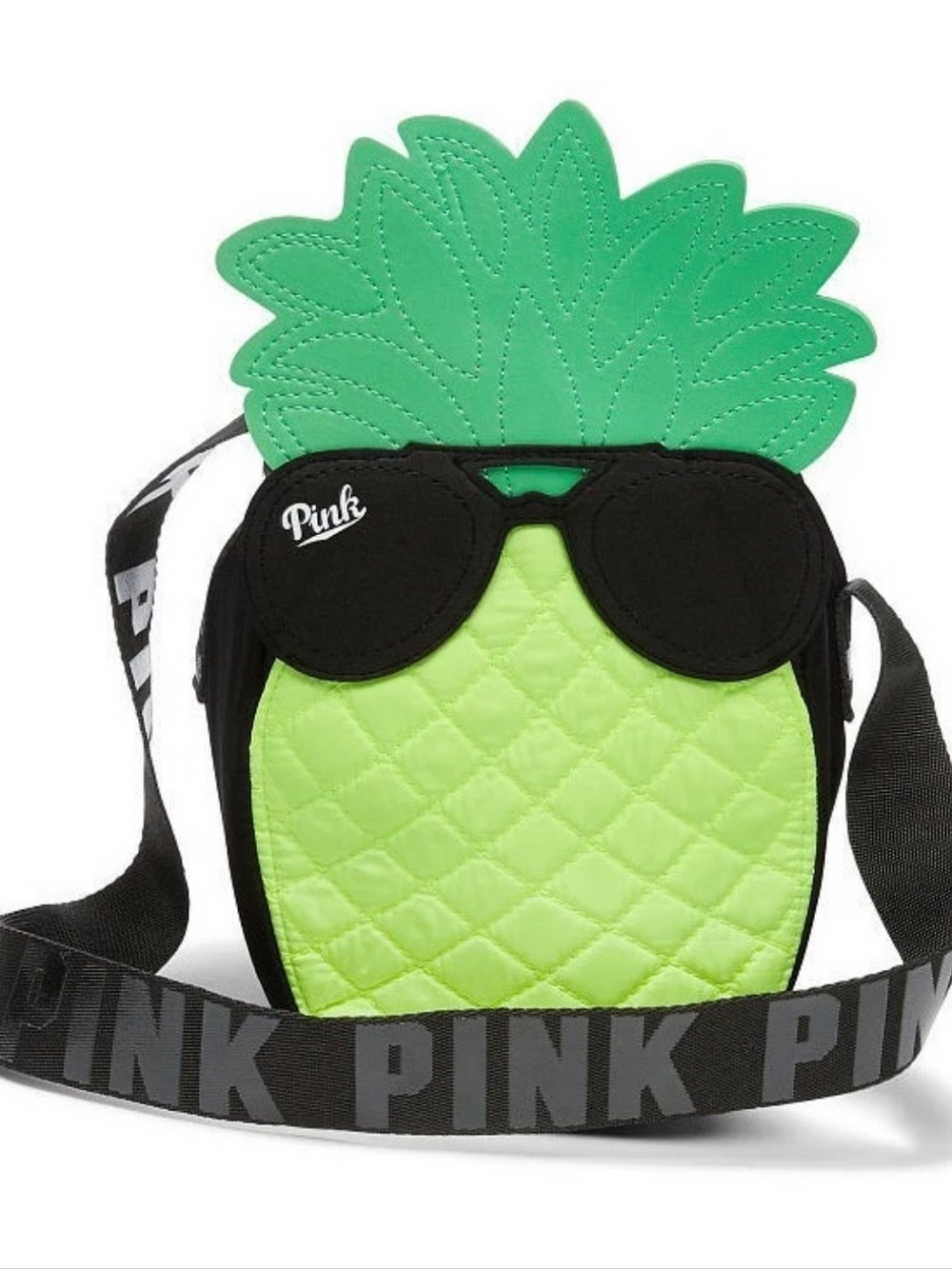Pink Victoria's Secret Limited Edition Pineapple Insulated Cooler Tote Bag